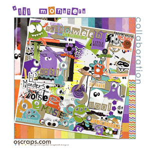 Lil Monsters - Oscraps Collaborative Kit 