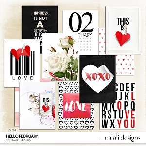 Hello February Journaling Cards