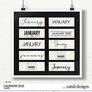 2020 Calendar Names