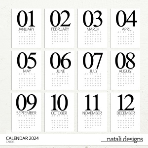 2024 Calendar Cards 