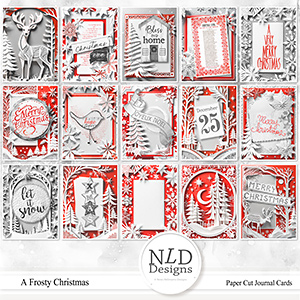 A Frosty Christmas Paper Cut Journal Cards