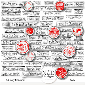 A Frosty Christmas Words & Labels