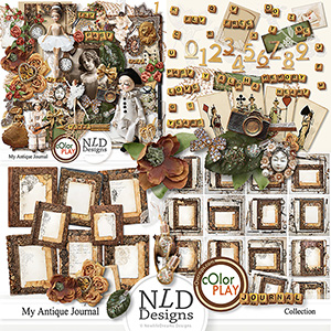 My Antique Journal Collection & Free Alpha By NLD Designs