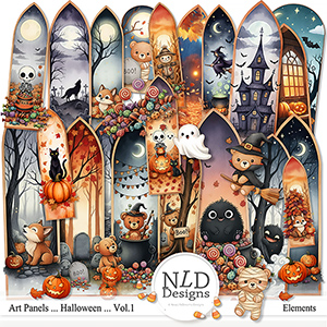 Halloween Art Panels Vol.1 By NLD Designs