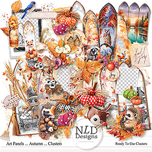 Art Panels...Autumn Clusters By NLD Designs