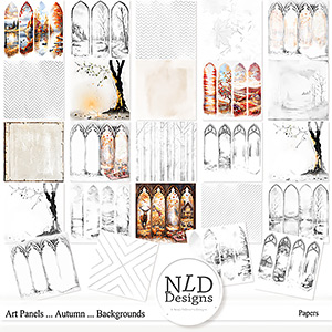 Art Panels...Autumn Backgrounds By NLD Designs