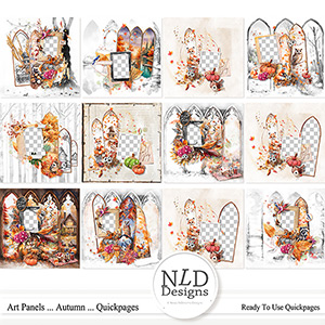 Art Panels...Autumn Quickpages By NLD Designs