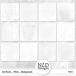 Art Panels...White Backgrounds By NLD Designs
