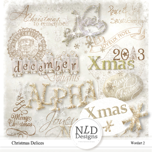Christmas Delices Word Art