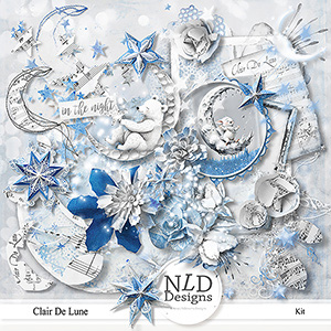 Clair De Lune Kit & Free Words Labels By NLD Designs