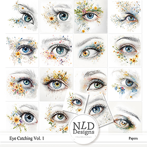 Eye Catching Vol.1 Artistic Papers & Free Elements By NLD Designs
