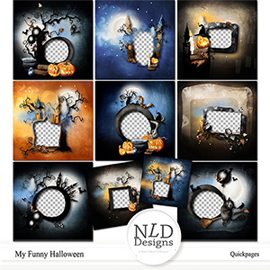 My Funny Halloween Quickpages By NLD designs