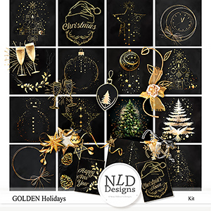 GOLDEN Holidays Kit & Free Gifts By NLD Designs
