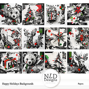 Happy Holidays Backgrounds By NLD designs