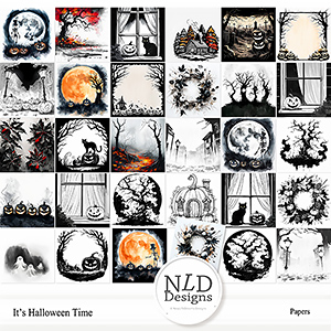 It's Halloween Time Artsy Papers PU By NLD Designs It's Halloween Time Artsy Papers PU By NLD Designs