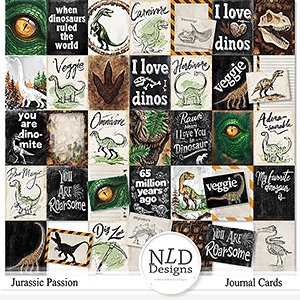 Jurassic Passion Journal Cards By NLD Designs