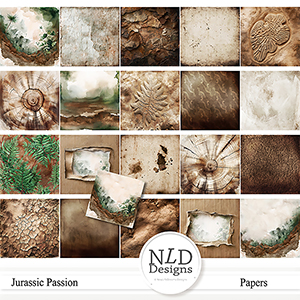 Jurassic Passion Kit Papers By NLD Designs