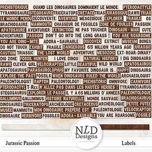 Jurassic Passion Words Labels By NLD Designs