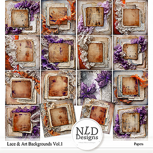 Lace & Art Vol.1 Backgrounds By NLD Designs