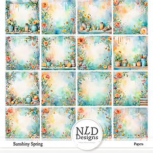 Sunshiny Spring Papers By NLD Designs