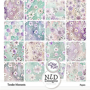 Tender Moments Papers & Overlays By NLD Designs