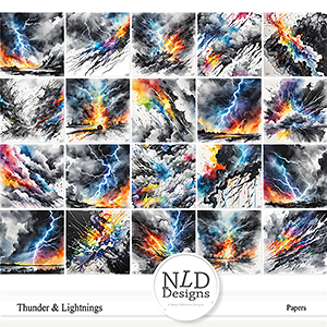 Thunder & Lightnings Artistic Papers By NLD designs