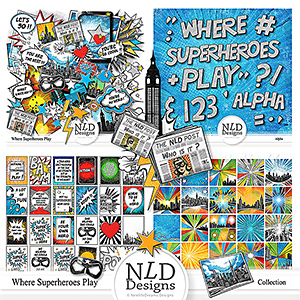 Where Superheroes Play Collection By NLD Designs