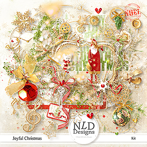 A Gingerbread Christmas Digital Scrapbooking kit by NLD Designs