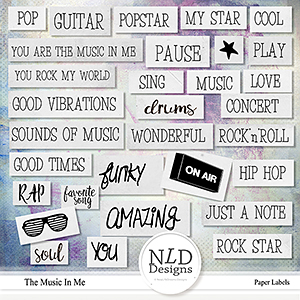 The Music In Me Word Labels