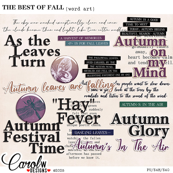 THE BEST OF FALL-Word art