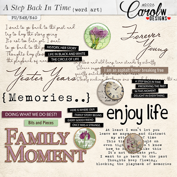 A Step Back In Time-Word art