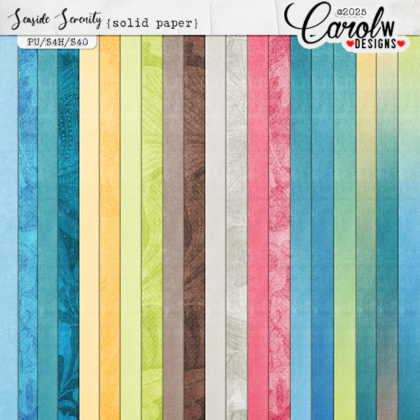 Seaside Serenity-Solid papers
