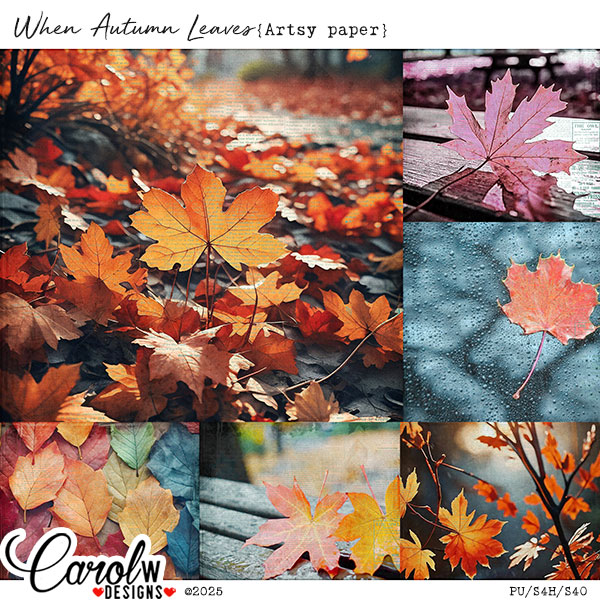 When Autumn Leaves-Artsy paper