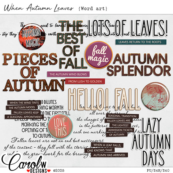 When Autumn Leaves-Word art
