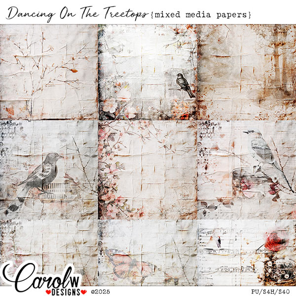 Dancing On The Treetops-Mixed Media Papers