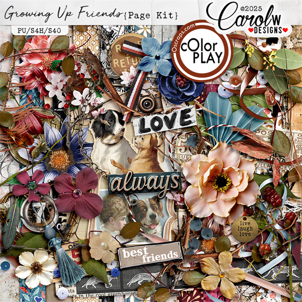 Growing Up Friends-Page Kit