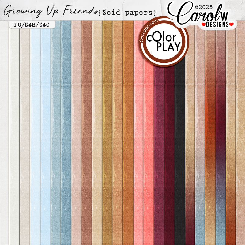 Growing Up Friends-Solid papers