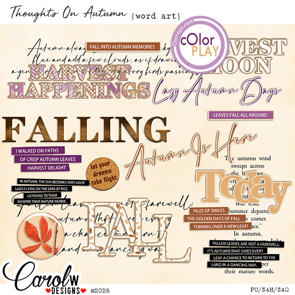 Thoughts On Autumn-Word art
