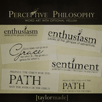 Perceptive Philosophy Word Art w/ Optional Vellum