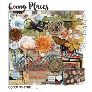 Going Places, Free Travel and Vacation Digital Scrapbook Kit