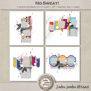 No sweat templates by Jimbo Jambo Designs