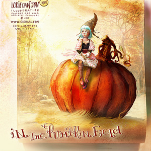 In the Pumpkin Field by Lorie Davison