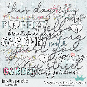 JARDIN PUBLIC WORDS ART