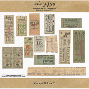 Vintage Tickets 01 by Rachel Jefferies