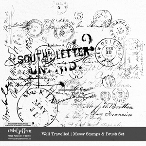 Well Travelled | Messy Stamps & Brush Set by Rachel Jefferies