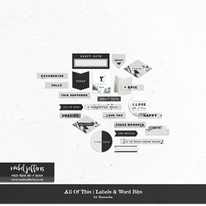 All of This | Labels and Word Bits by Rachel Jefferies