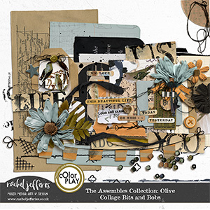 The Assembles Collection: Olive | Collage Bits and Bobs by Rachel Jefferies