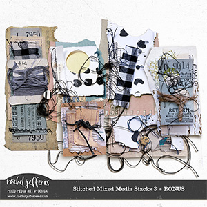 Stitched Mixed Media Stacks 3 + BONUS by Rachel Jefferies