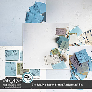 I'm Ready | Paper Pieced Background Set by Rachel Jefferies