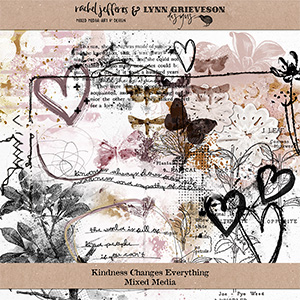 Kindness Changes Everything Mixed Media Digital Scrapbooking Elements